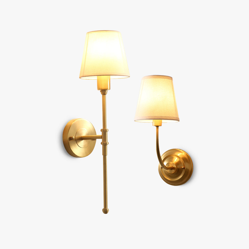 Tiffany aplică de perete aurie din material textil, vintage, rustică, în formă de lanternă, LED