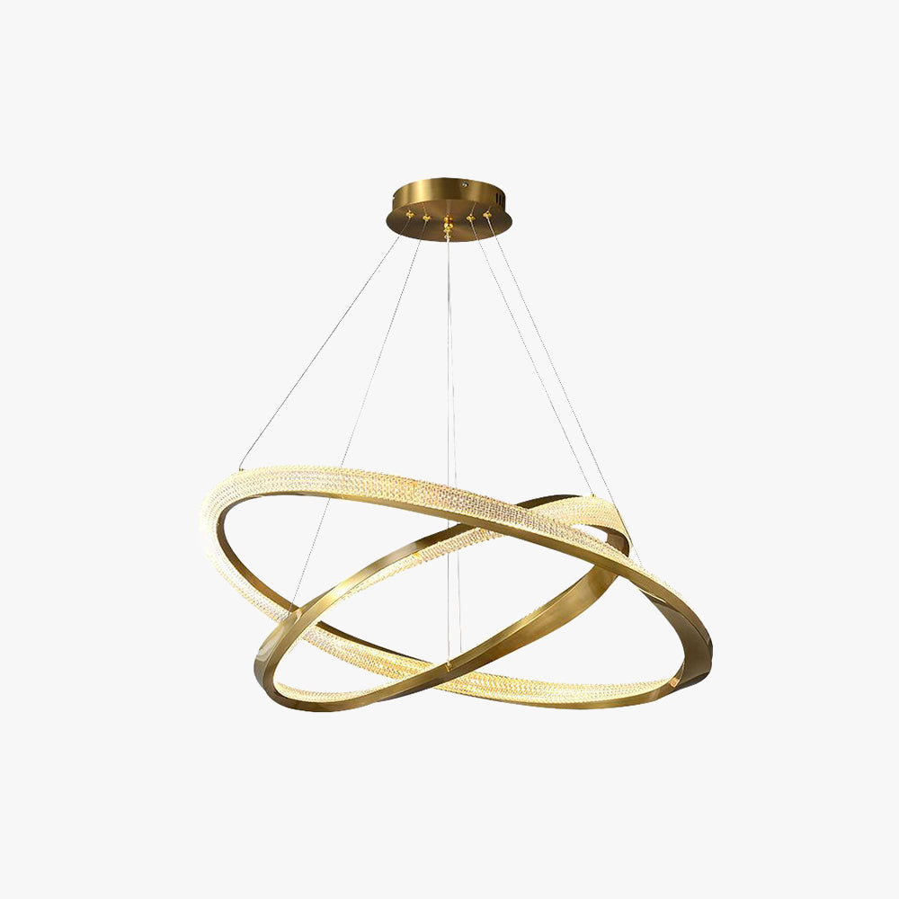 Arisha lampă suspendată aurie, minimalistă, în formă de inel, în spirală