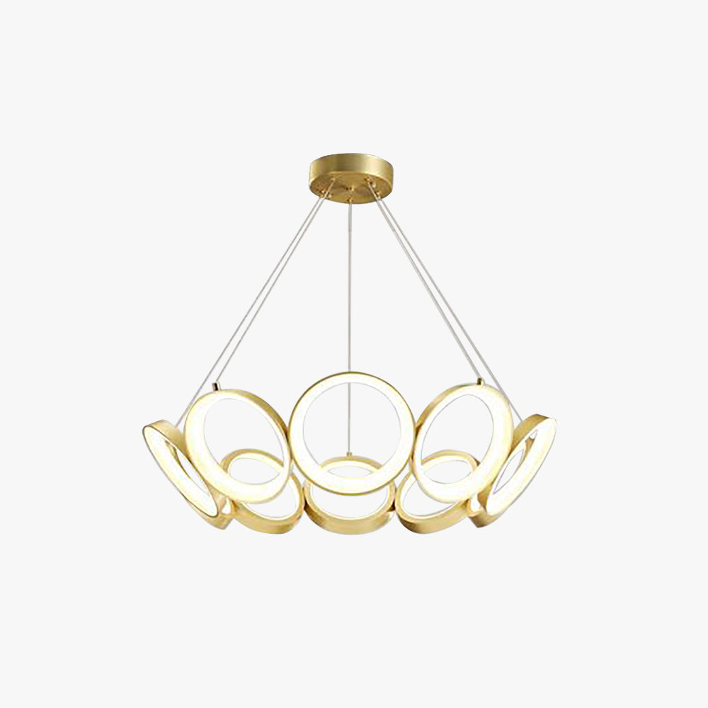 Arisha lampă suspendată aurie din metal, de lux, în formă de inel