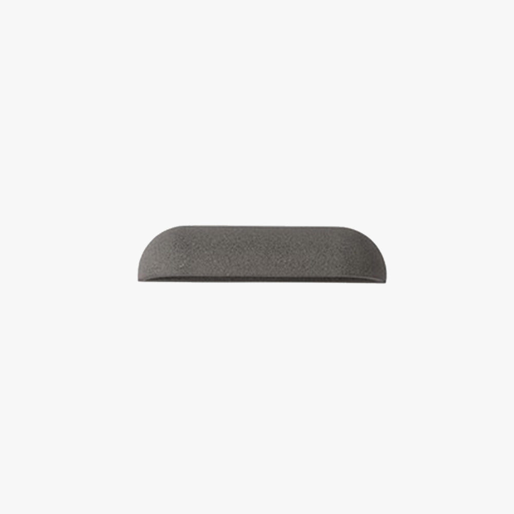 Ray aplică de perete pentru exterior modern minimalist semi-elicoidal din metal/piatră, negru/alb