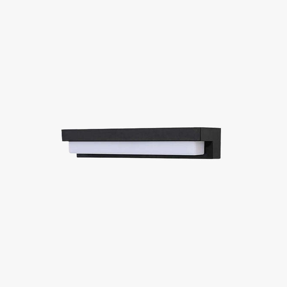 Ray aplică de perete solară liniară minimalistă pentru exterior, neagră