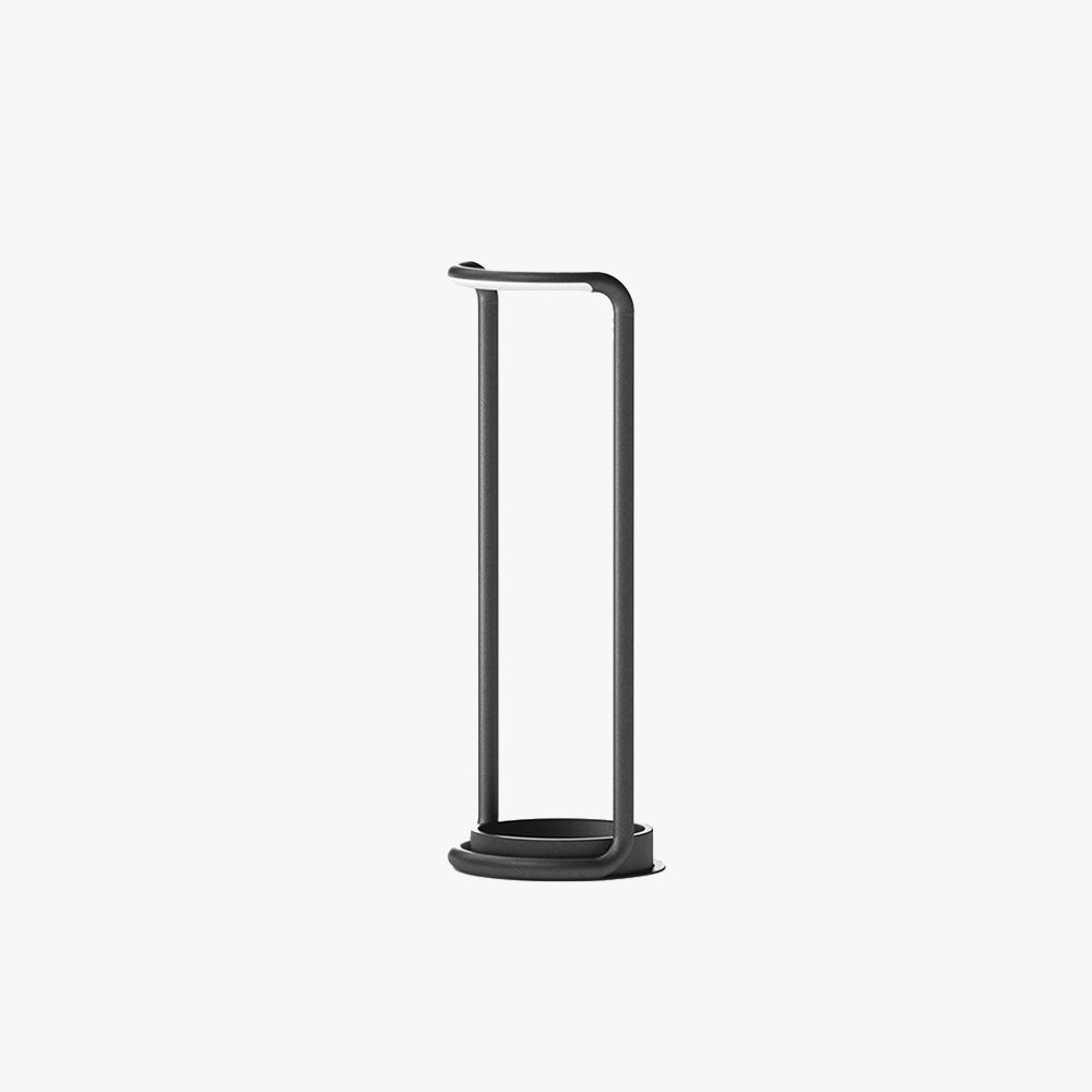 Ray lampadar minimalist Rectangular LED Solar exterior, negru