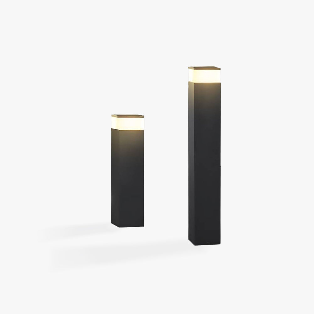 Ray lampă de drum pentru exterior modern din metal rectangular, neagră