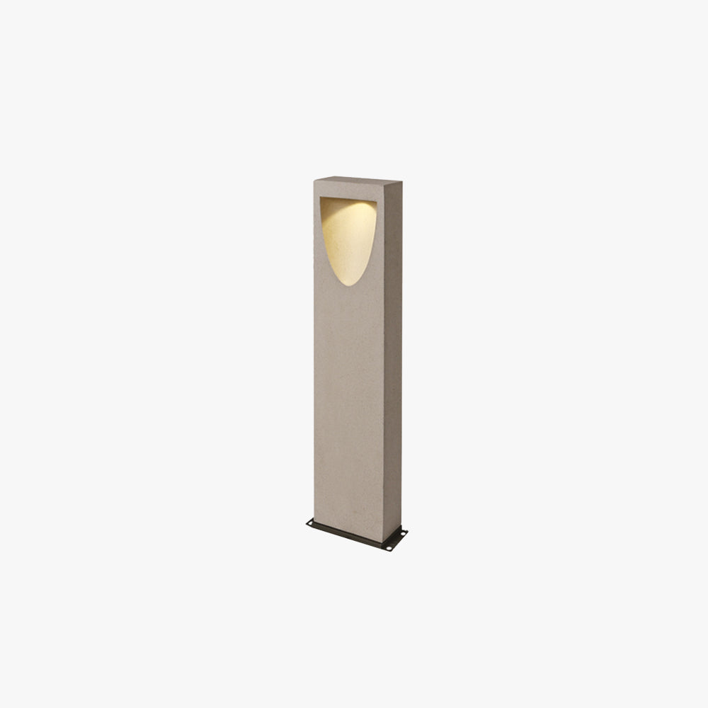 Ray lampă de drum pentru exterior modernă din piatră cu reflexie, Gri