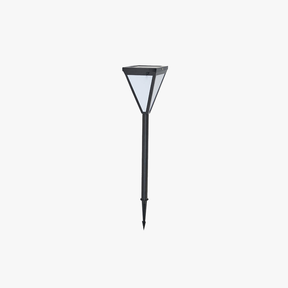 Ray lampă de drum modernă pentru exterior, solară, din metal, conică, neagră