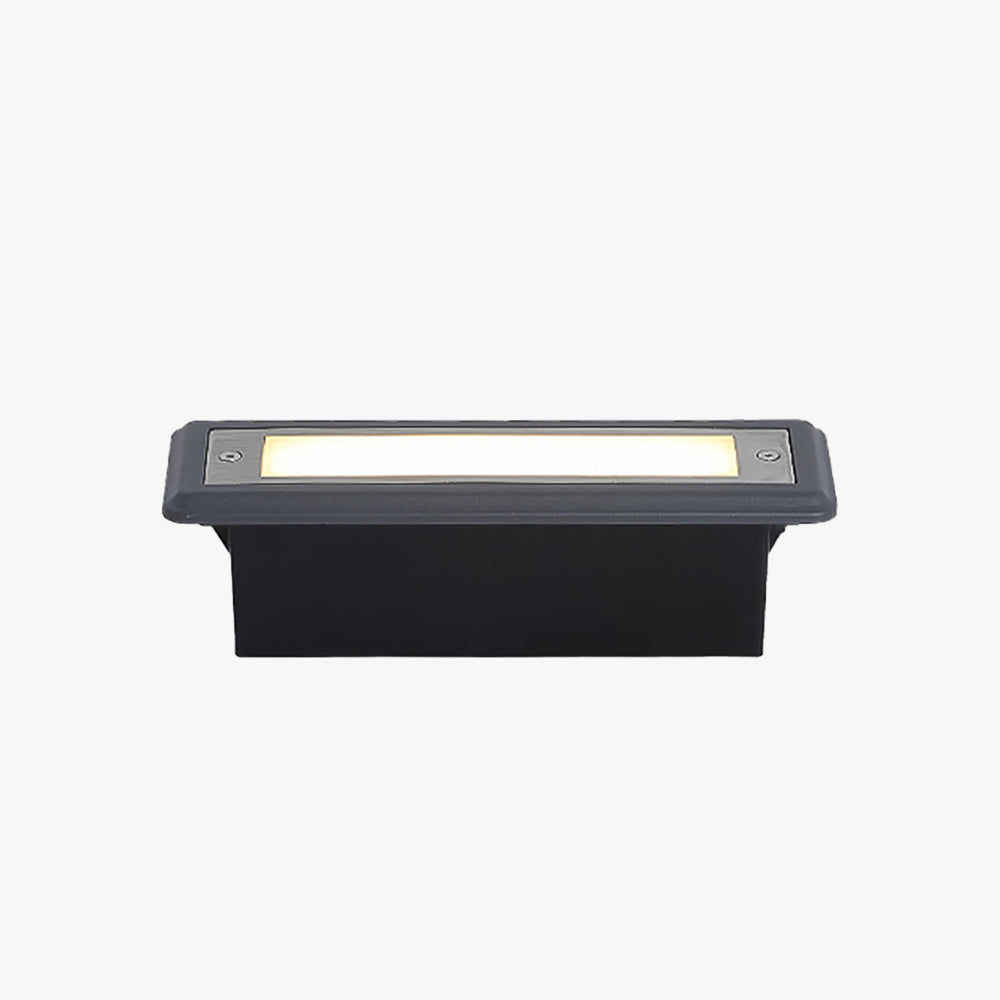 Ray lampă modernă dreptunghiulară pentru terasă/scurgeri de exterior, negru