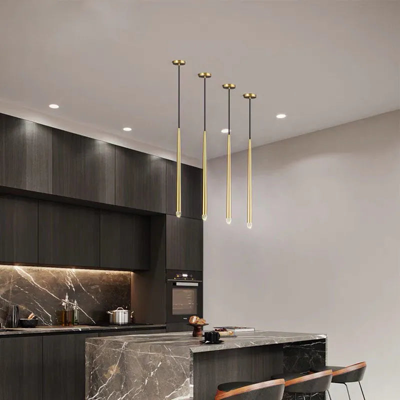 Arisha lampă suspendată liniară modernă, aur, living
