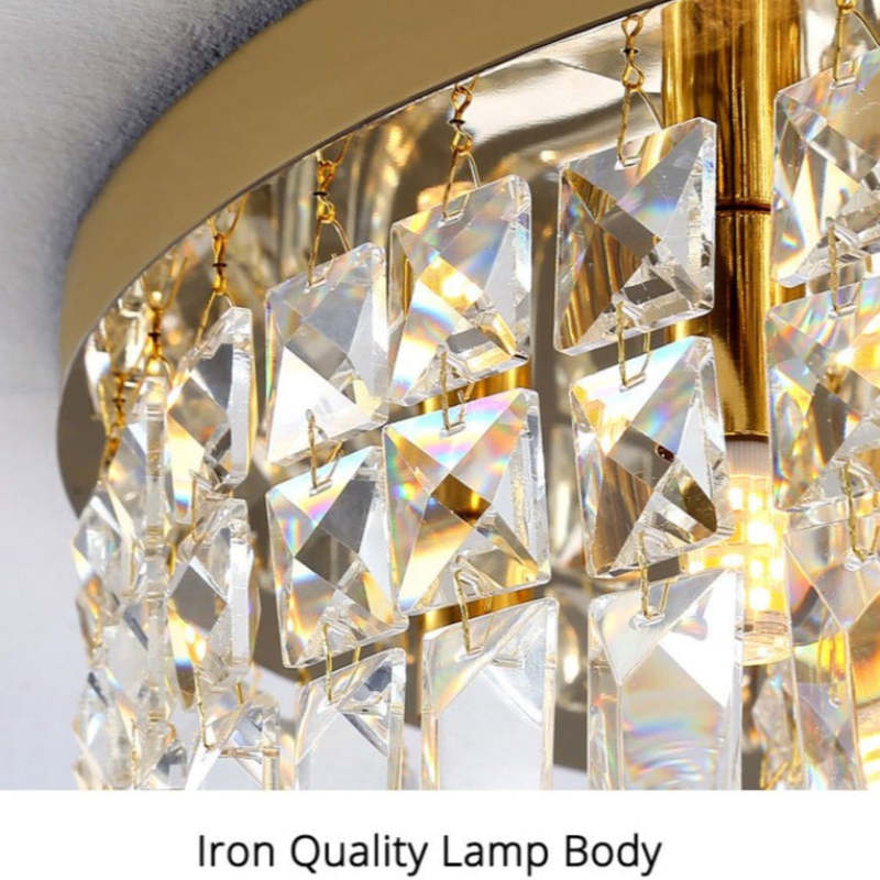 Kristy plafonieră aplicată lux metal/cristal