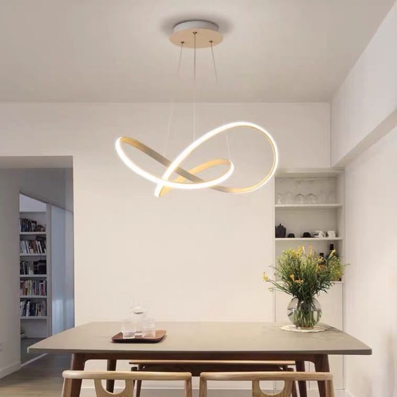 Arisha lampă suspendată LED modern, negru/alb, living/dormitor
