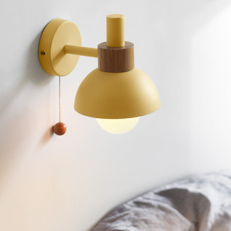 Valentina aplică de perete LED modernă metal sticlă alb/galben/roz/verde, pentru dormitor