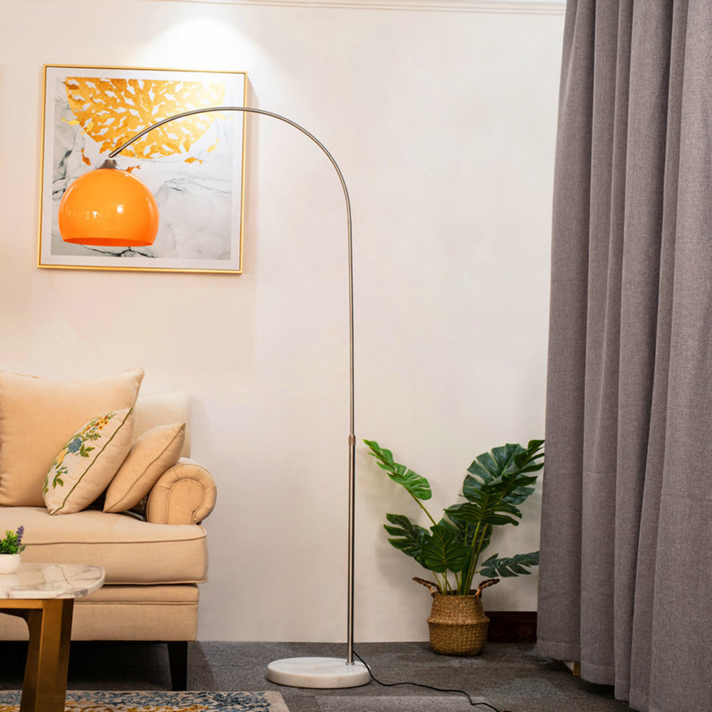 Mira lampă de Pardoseală Arc, lampă de Pardoseală Înaltă, modern, portocaliu/ alb