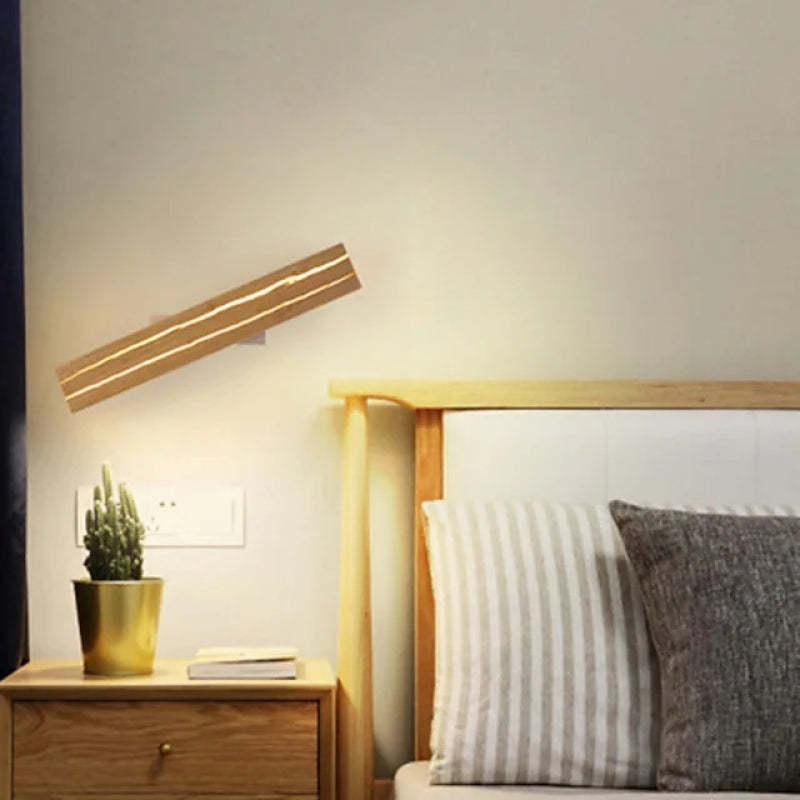 Muto Rotatable Crackle Nature lemn Board LED aplică de perete
