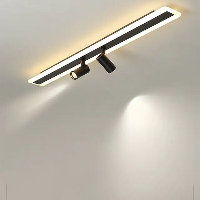 Aim plafonieră minimalistă cu Două Linii, negru