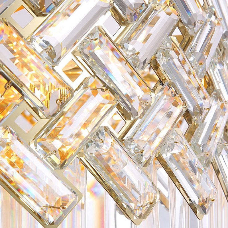Kristy candelabru auriu din cristal și metal, de lux
