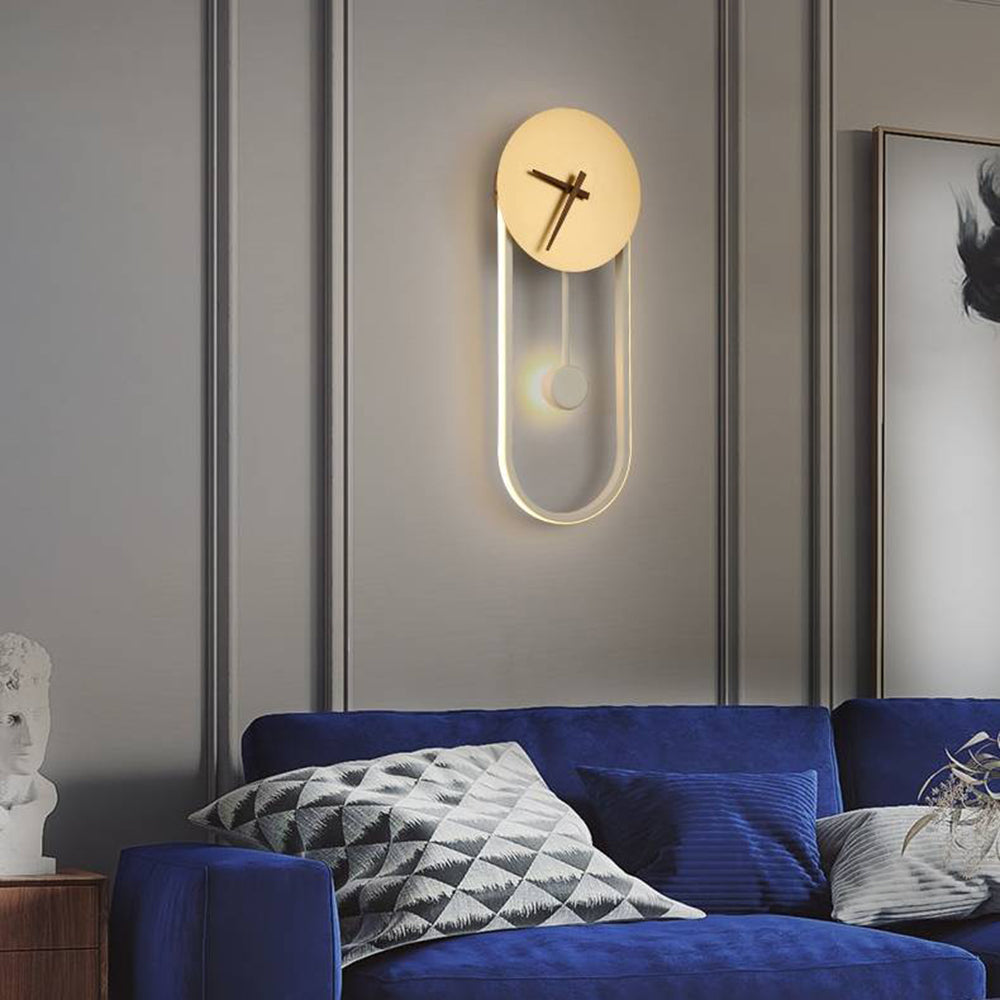 Arisha aplică de perete Nordic Clock, aur și negru