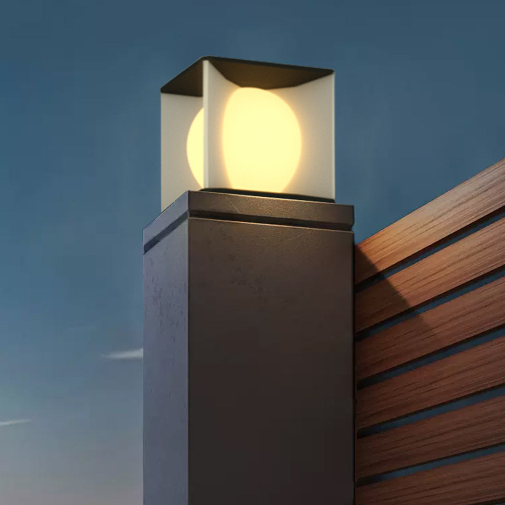 Ray modern Moon Outdoor Pier-Mount Pillar Light