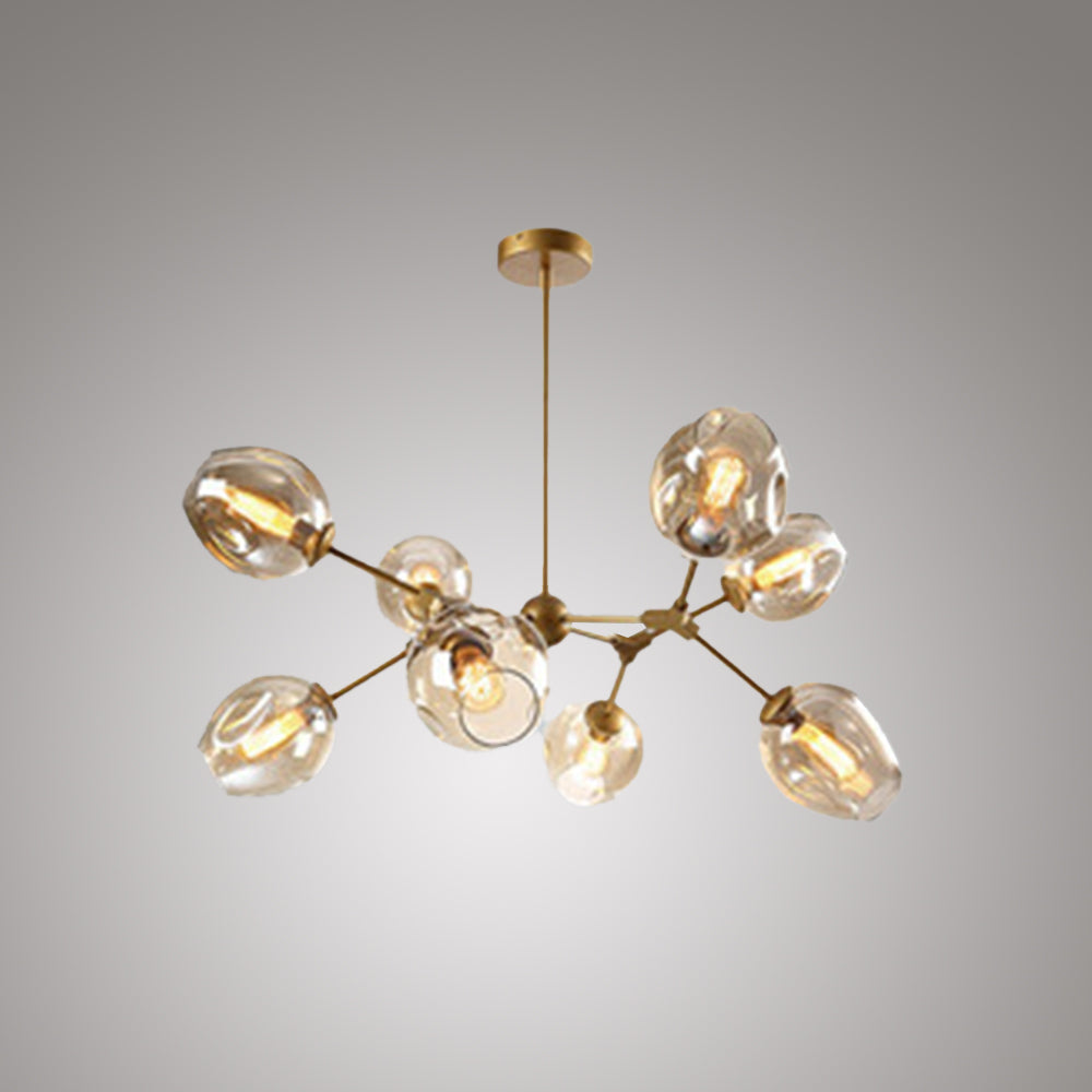 Valentina modern Bubble lampă suspendată Metalică, negru/Aur