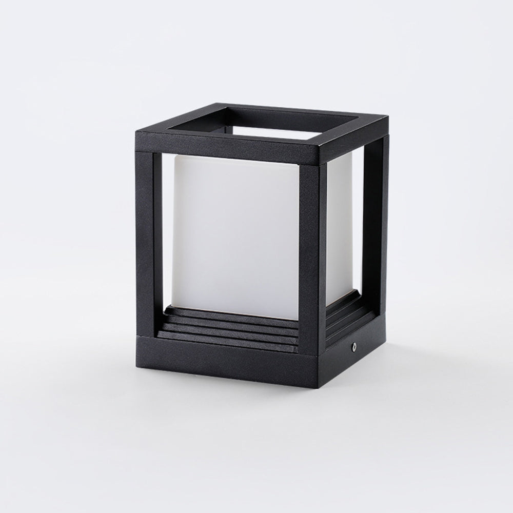 Ray modern Rectangular metal Outdoor Lamps, negru