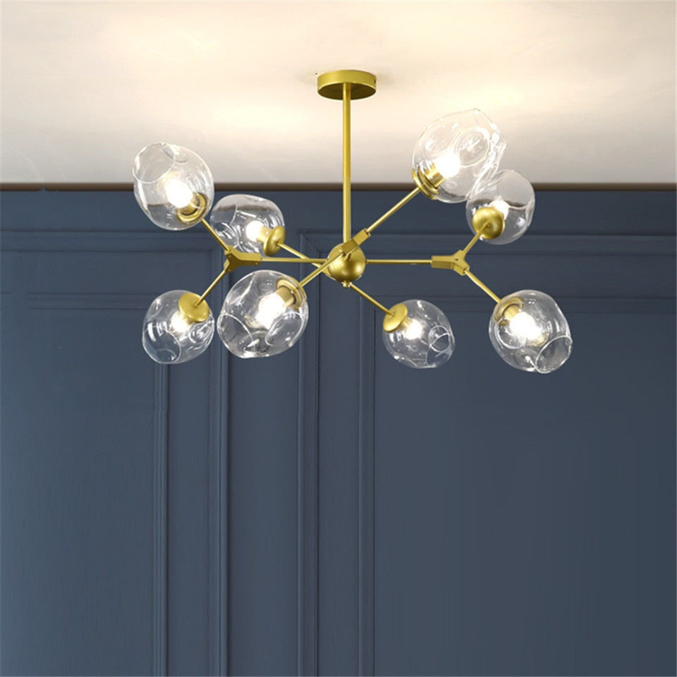 Valentina modern Bubble lampă suspendată Metalică, negru/Aur