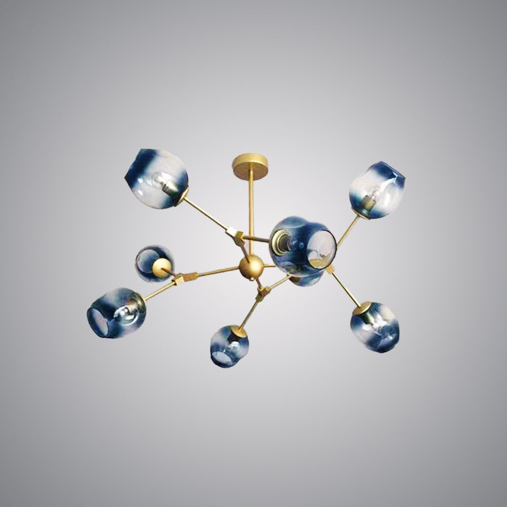 Valentina modern Bubble lampă suspendată Metalică, negru/Aur