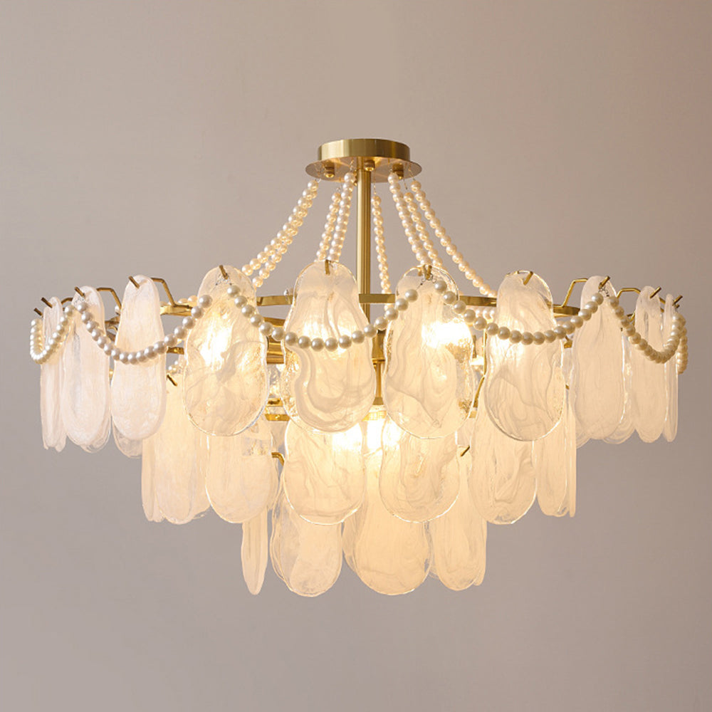 Kristy candelabru Elegant Pearl/sticlă/metal, alb