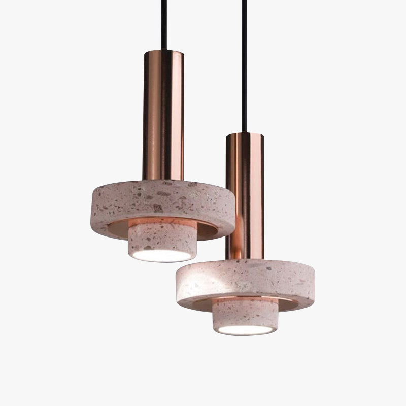 Arisha lampă suspendată din terrazzo, modernă, în stil Art Deco, LED, multicoloră