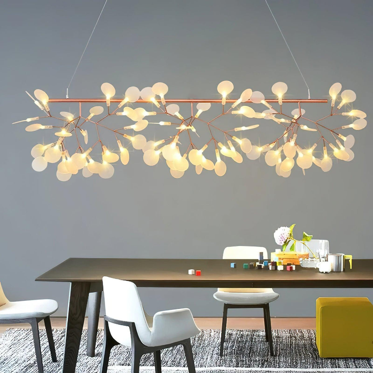 Brenwen candelabru, artistic, LED, cu ramuri, lung, liniar