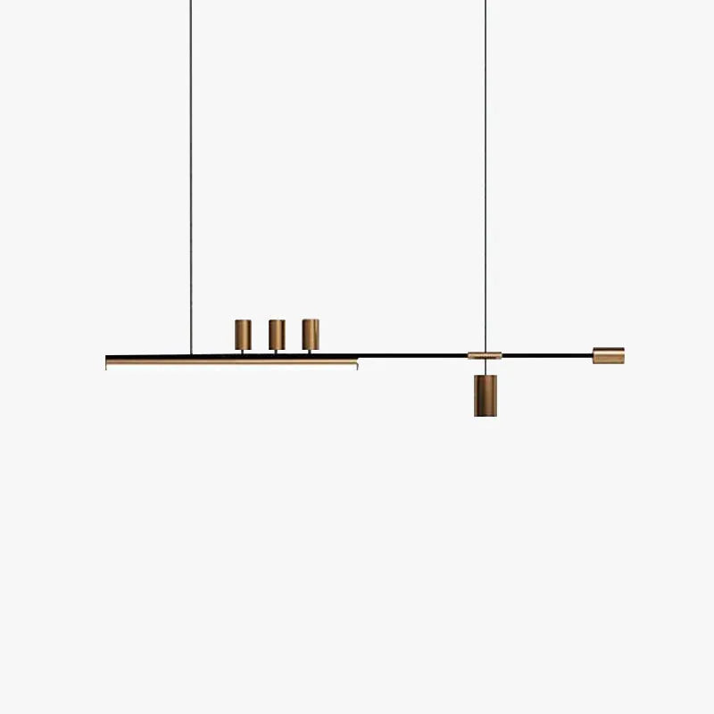 Arisha modern minimalist Liner lampă suspendată aurie/negru 5 surse de lumină