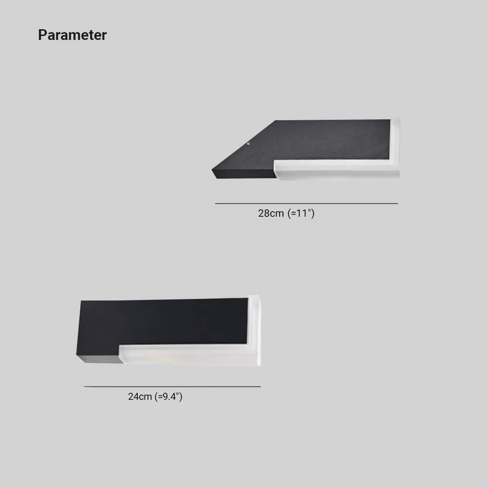 Ray aplică de perete pentru exterior neagră, modernă, geometrică