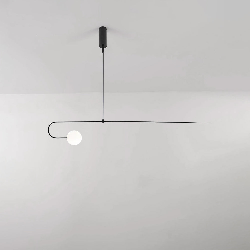 Arisha minimalist Linear Mobile lampă suspendată, neagră