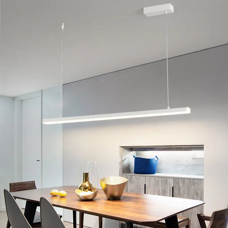 Arisha minimalist Linear metal lampă suspendată, alb/negru