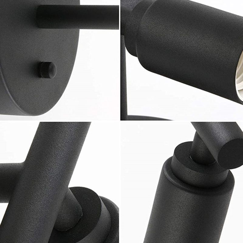Silva modern aplică de perete din sticlă, negru, baie, 3/4 Light, pentru oglindă