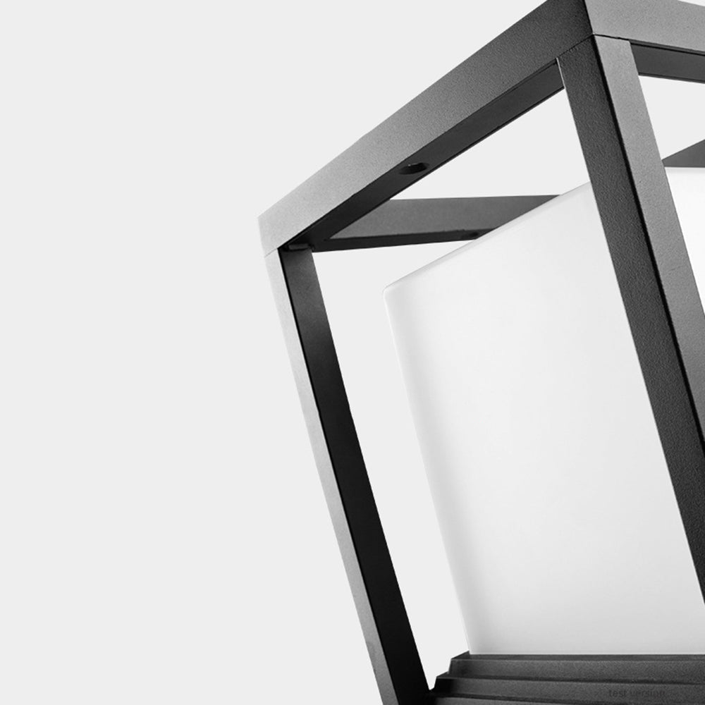 Ray modern Rectangular metal Outdoor Lamps, negru