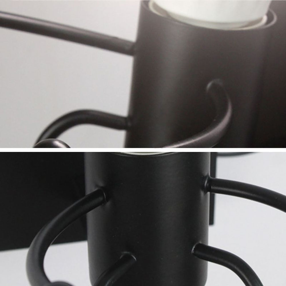 Arisha aplică de perete decorativă modernă cu formă de om din metal, negru/alb