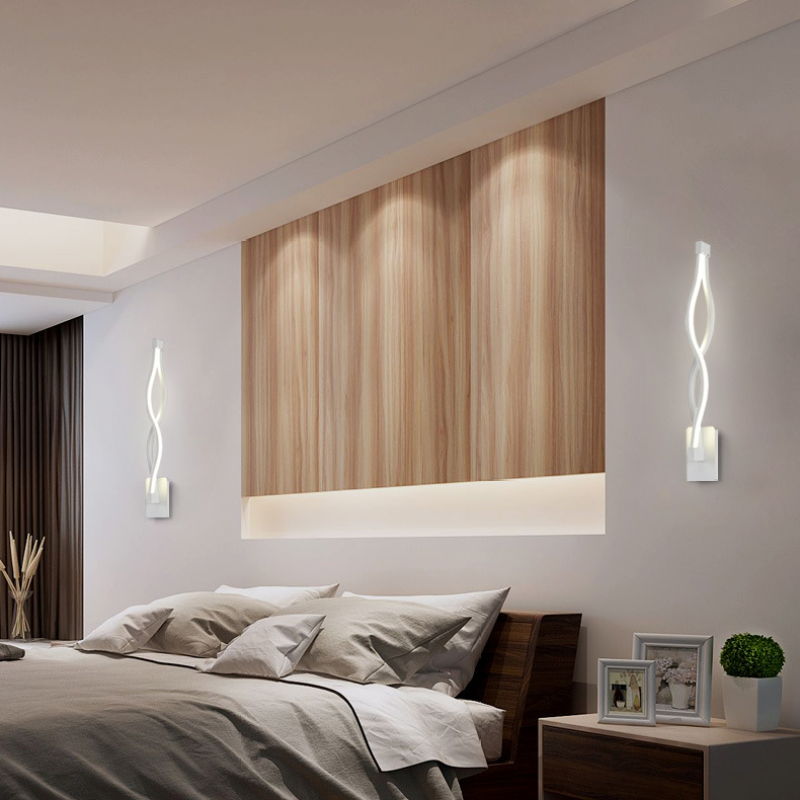 Arisha val modern Simple aplică de perete, alb & negru