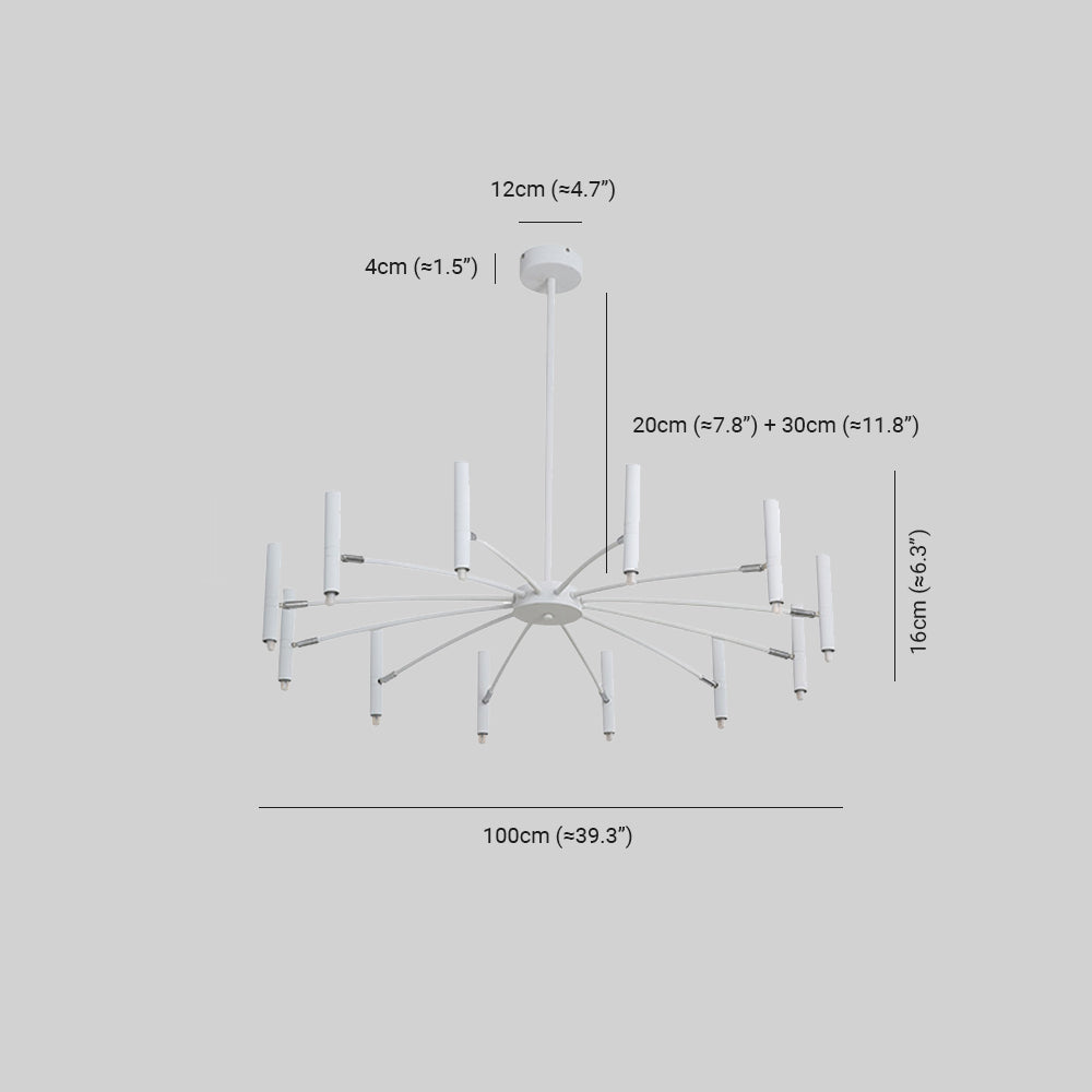 Arisha modern Blown Linear metal Multi-heads candelabru