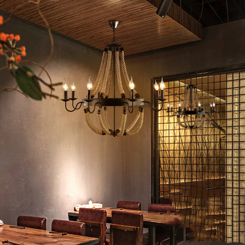 Epoch Vintage Loft Twine lampă suspendată metal Restaurant/Barem