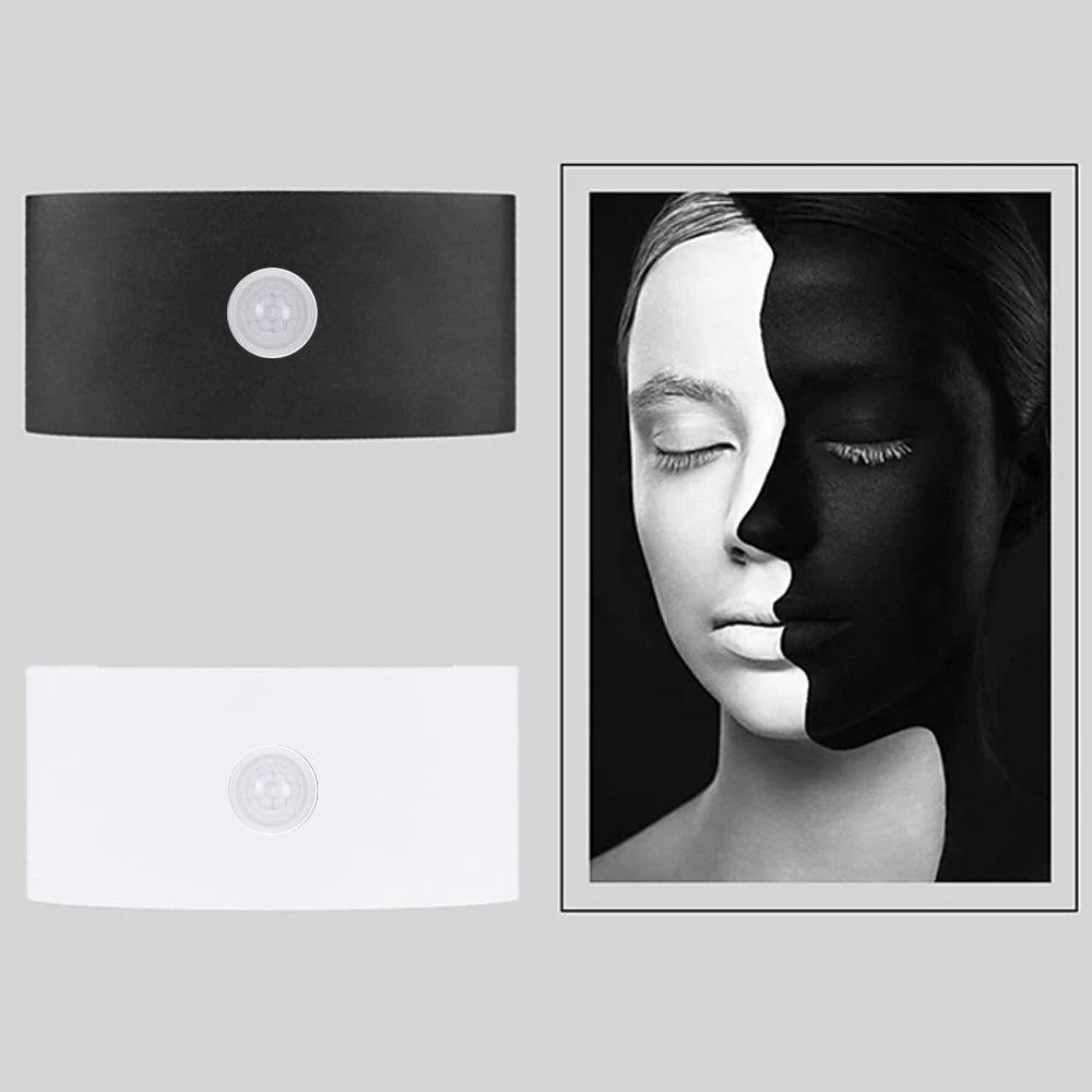 Ray modern Simplu metal/ Fixtures Up And Down LED Light aplică de perete, negru/alb