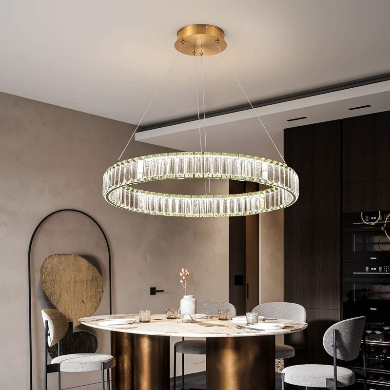 Kristy candelabru transparent din cristal, elegant, rotund