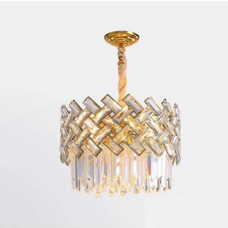 Kristy candelabru auriu din cristal și metal, de lux