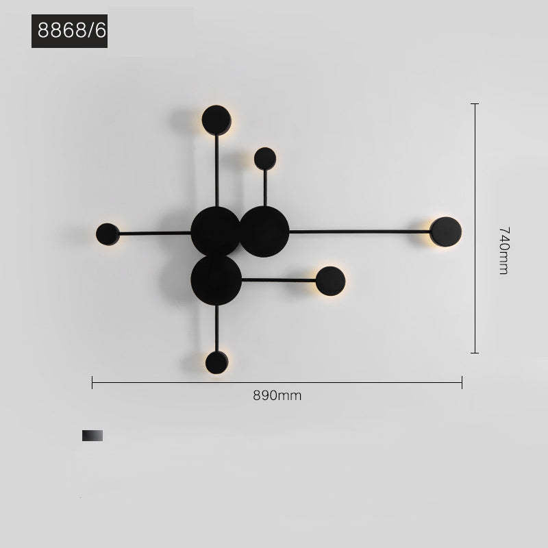 Arisha modern Nordic Chessboard metal aplică de perete, negru