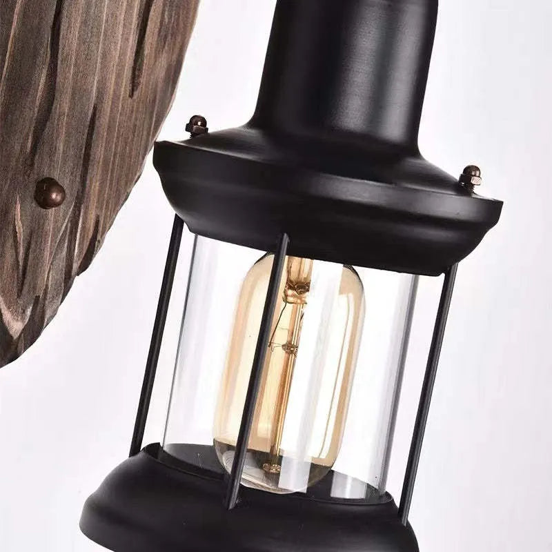 Austin aplică de perete din metal, vintage, clasică, industrială, în formă de lanternă