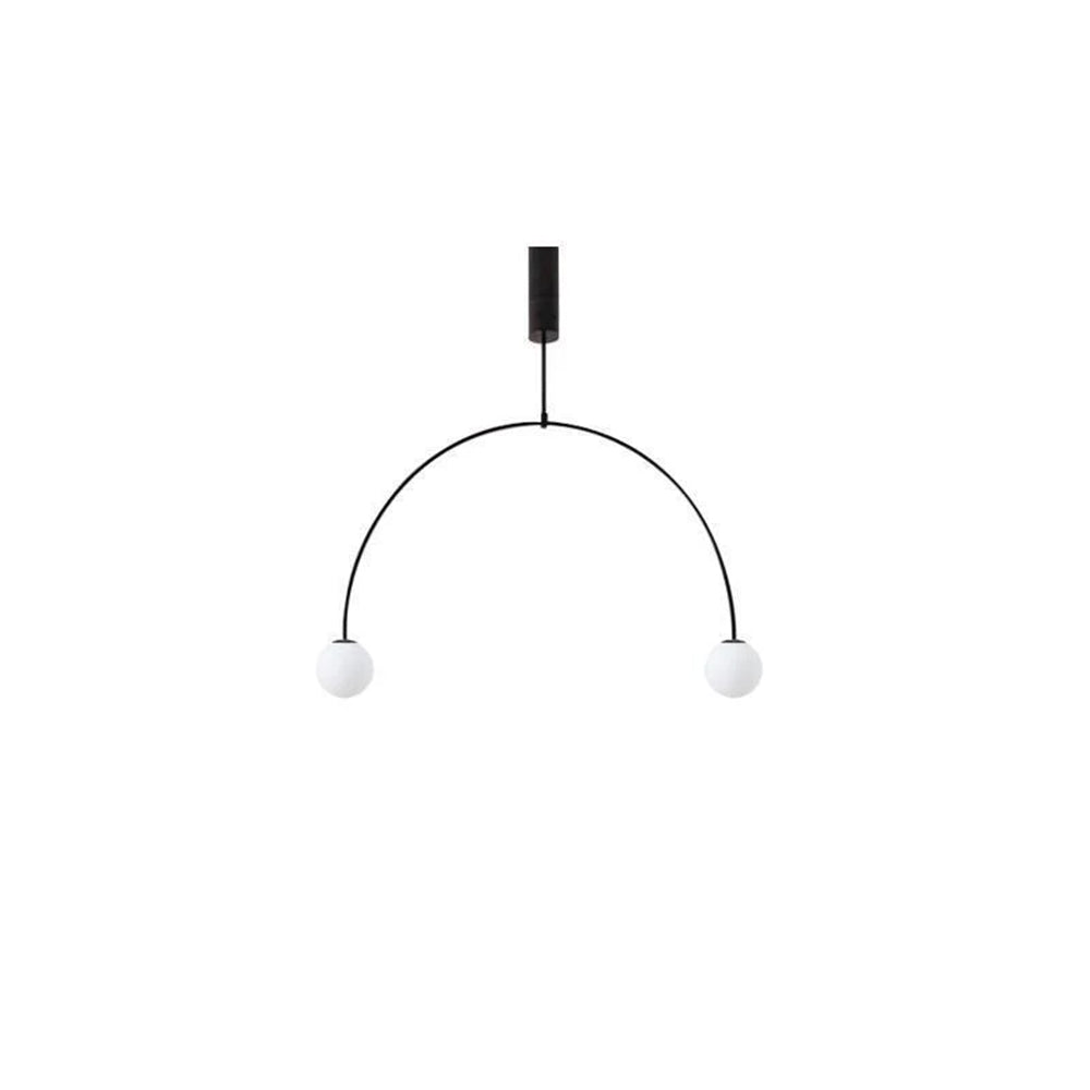 Arisha minimalist Linear Mobile lampă suspendată, neagră