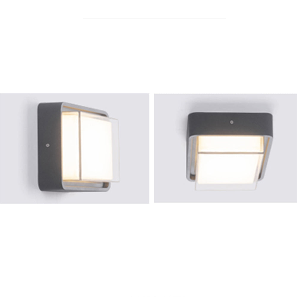Ray plafonieră aplicată modernă, metal/, Pătrată/Rotundă, negru/Maro