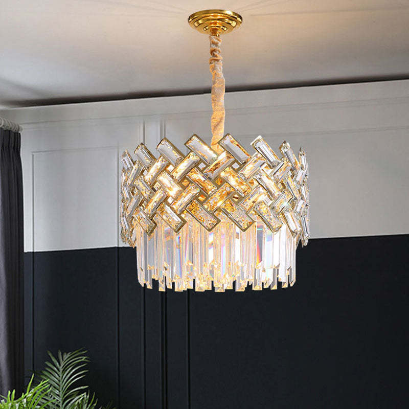 Kristy candelabru auriu din cristal și metal, de lux