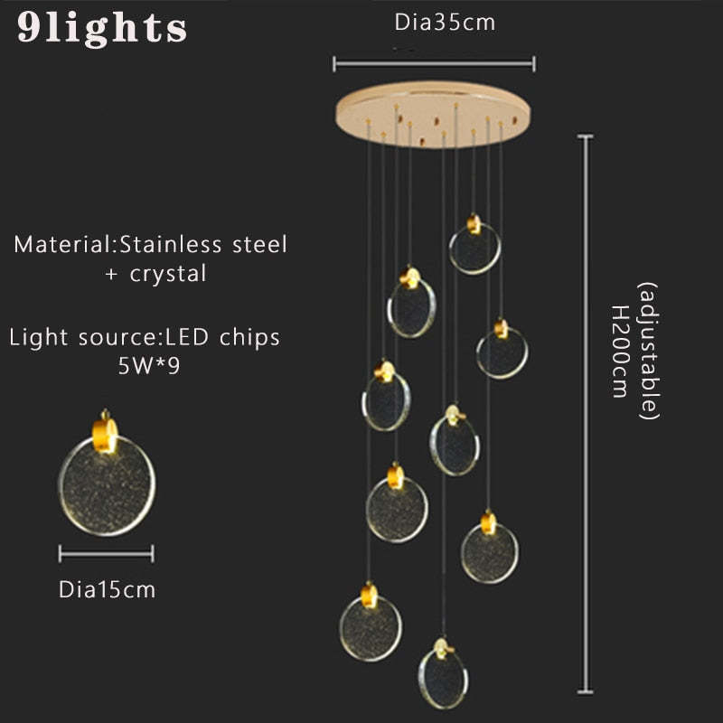 Kristy candelabru Circular Ripple Rotund din cristal auriu
