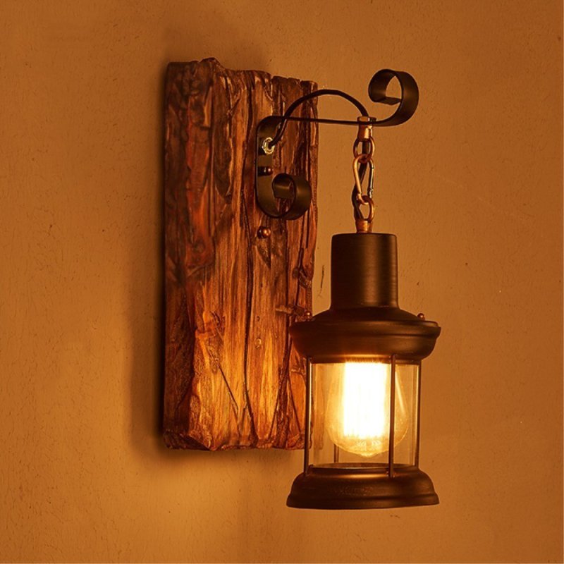 Austin aplică de perete din metal, vintage, clasică, industrială, în formă de lanternă