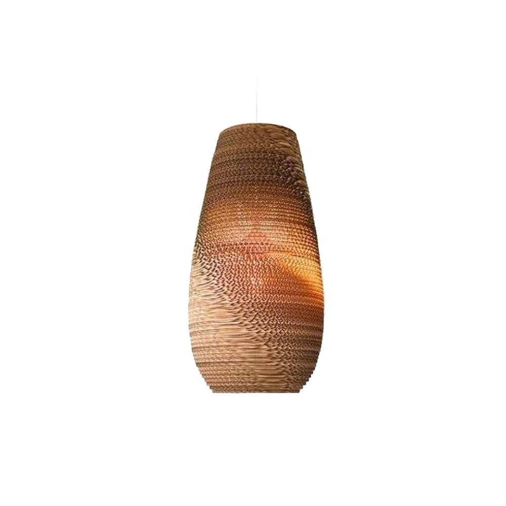 Muto Pastoral Silkworm Rustic hârtie lampă suspendată