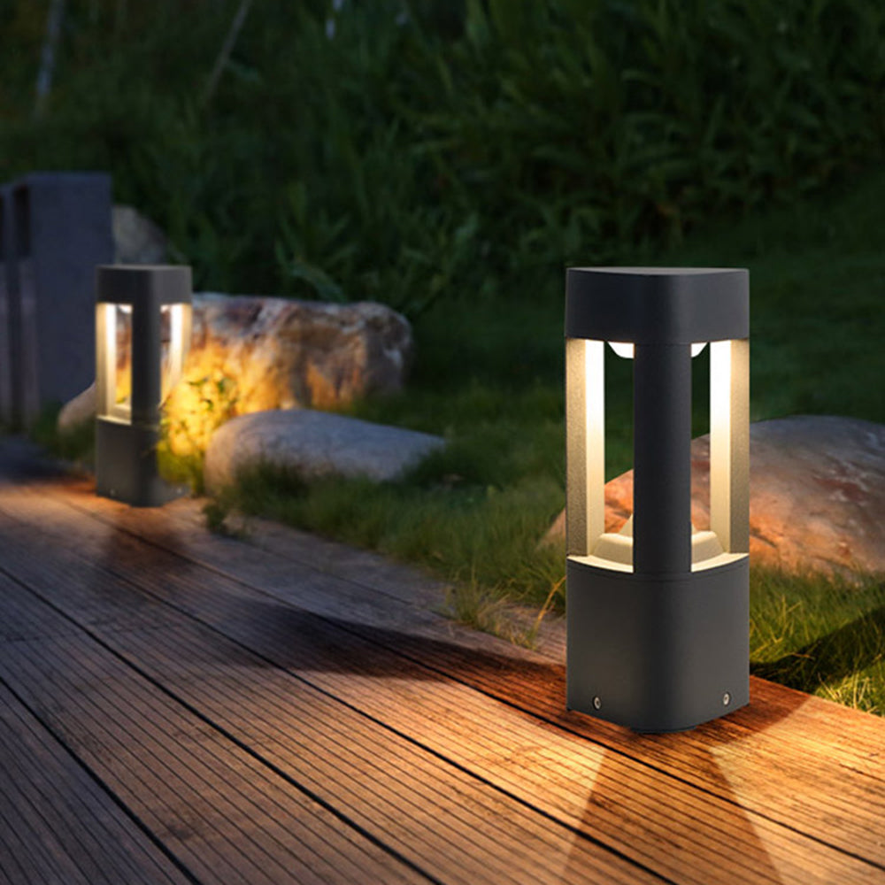 Ray Luminiere contemporană Metalică Triunghiulară cu Goluri pentru Drum exterior, neagră