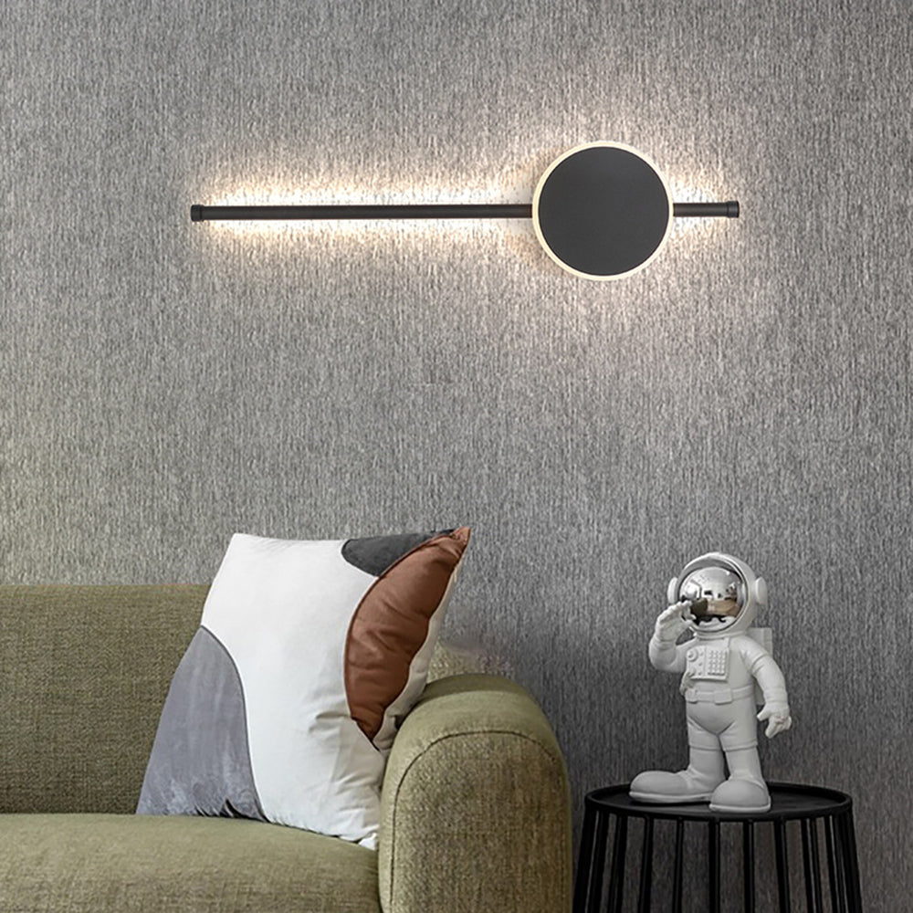 Arisha aplică de perete modernă Circulară Lineară din metal, alb/negru/auriu